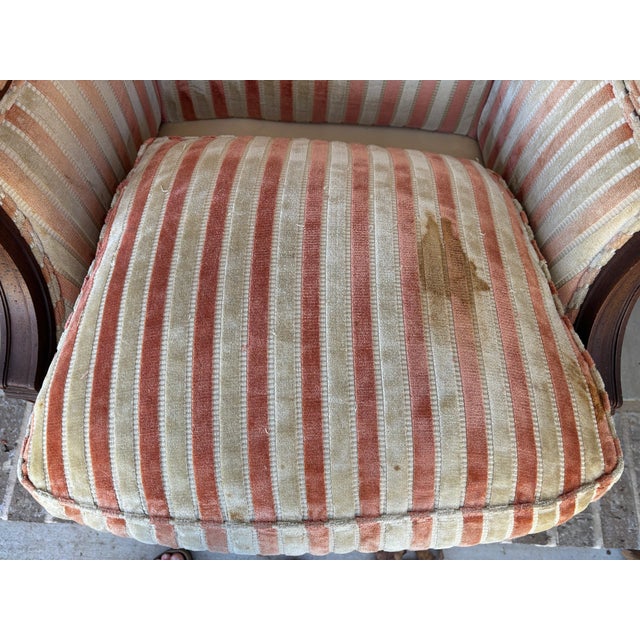 Vintage Henredon Louis XVI Style Square Back Bergère Chair For Sale - Image 18 of 18