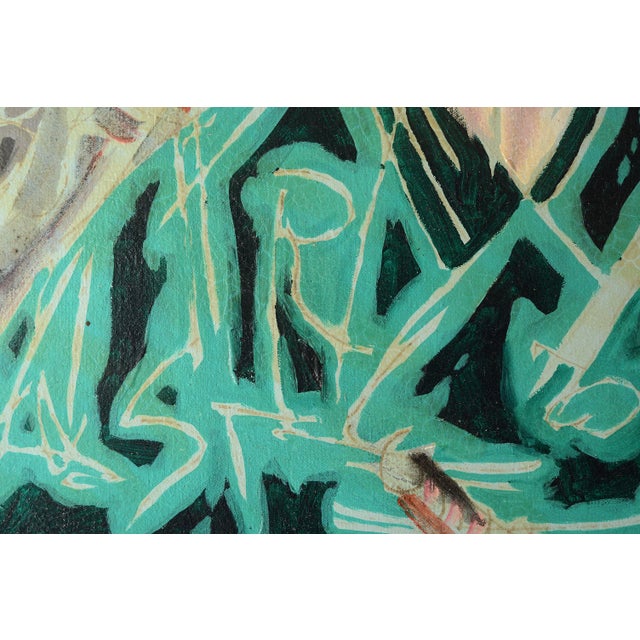 1950s Mid Century Pascal Curaro Abstract Geishas Painting For Sale - Image 5 of 12