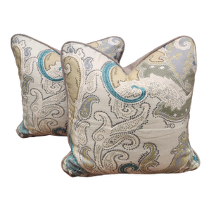 Set of 2 Pindler Quilted Paisley Pillows