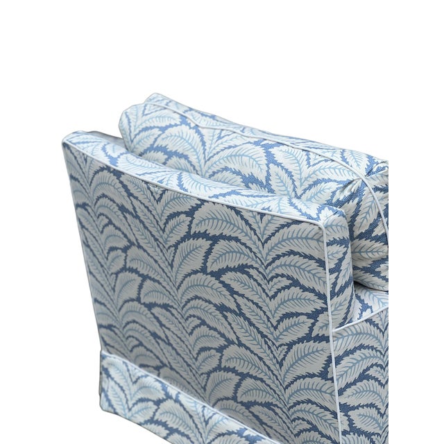 Pair of Baker Furniture Company Club Chairs in Brunschwig & Fils For Sale - Image 16 of 18