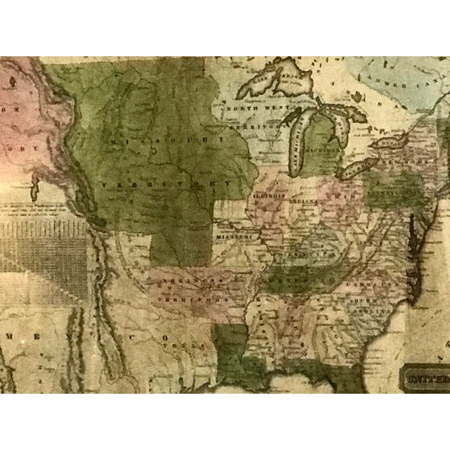 Hand Colored Map Engraving depicting America in 1830 with the Northwest and Arkansas Territories. Published by D.F...
