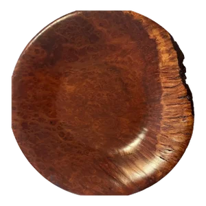 Late 20th Century Redwood Bowl With Natural Edge