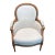 Antique Carved Walnut French Style, Bergere Chair For Sale