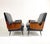 Set of Mid-Century Modern Armchairs in Walnut and Vegan Leather, Italy, 1960s For Sale - Image 8 of 9