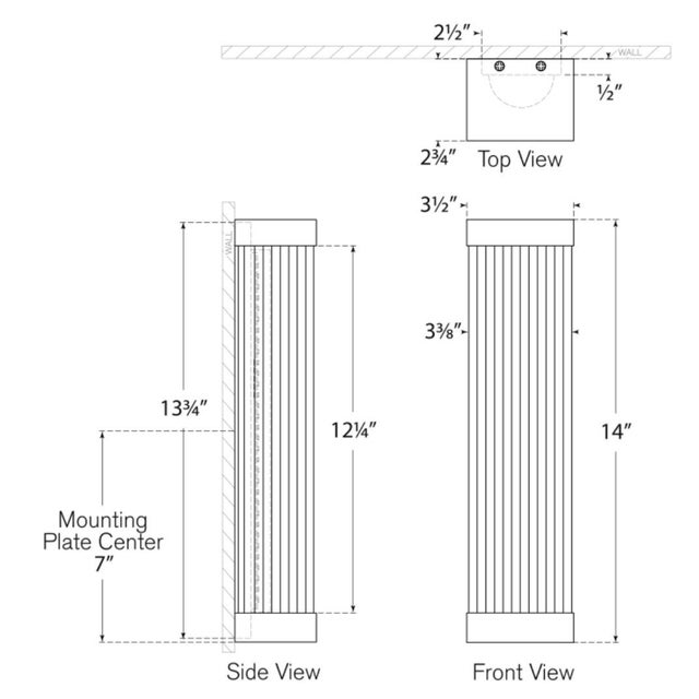 2020s Chapman & Myers for Visual Comfort Signature Vance 14" Sconce in Antique-Burnished Brass with Clear Glass Rods For Sale - Image 5 of 7