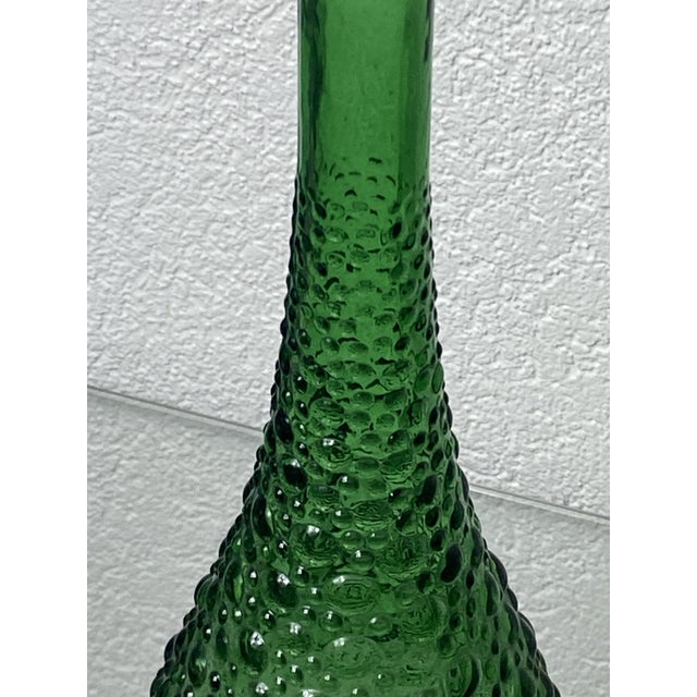 Mid-Century Modern Italian Empoli Glass Carafe For Sale - Image 3 of 14