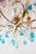 Metal Italian Chandelier with Blue Glass Droplets, 1960s For Sale - Image 7 of 13