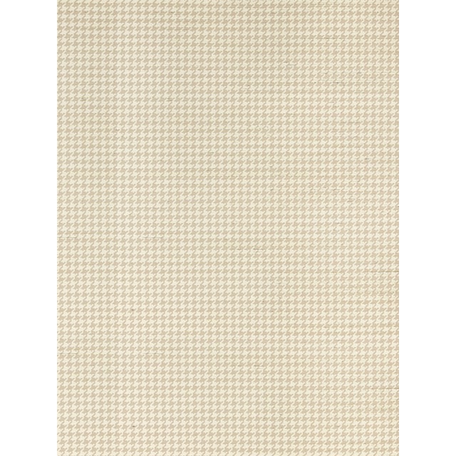 The House of Scalamandré Houndstooth Sisal Wallpaper, Dune For Sale