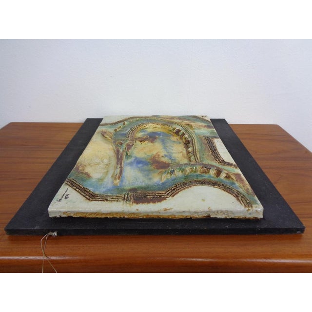 Large German Studio Ceramic Garfish Wall Plaque by Hausmann, 1978 For Sale - Image 15 of 18