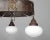 Antique Arts and Crafts Chandelier with Opaline Glass Shades For Sale - Image 3 of 6