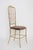 Set of Brass & Velvet Corduroy Chiavari Chairs, 1950s For Sale - Image 14 of 15