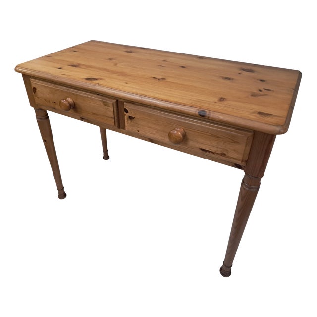 Vintage Pine Hall Console Table, 1980 For Sale