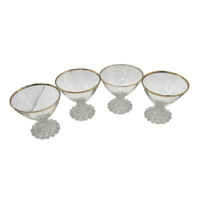 Glass Vintage Anchor Hocking Berwick “Boopie” Champagne Coupes - A Set of 8 For Sale - Image 7 of 10