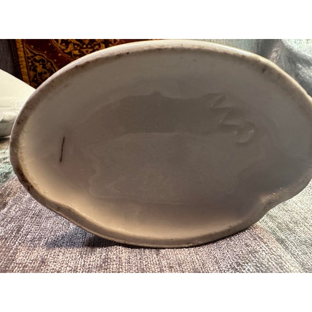 Victorian Late 19th Century Antique Hand Painted Wedding Vases- Set of 2 For Sale - Image 3 of 5