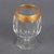 Set of Cut Crystal Glasses with Pure Gold Profiles and Floral Relief, Vintage 1950, Set of 8 For Sale - Image 6 of 14