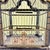 1900 - 1909 Art Nouveau Black Japanned Metal Bird Cage, Hand-Painted, Circa 1900-1920 For Sale - Image 5 of 16