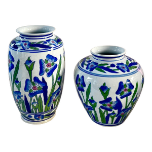 Chinese Porcelain Hand Painted Vases - A Pair