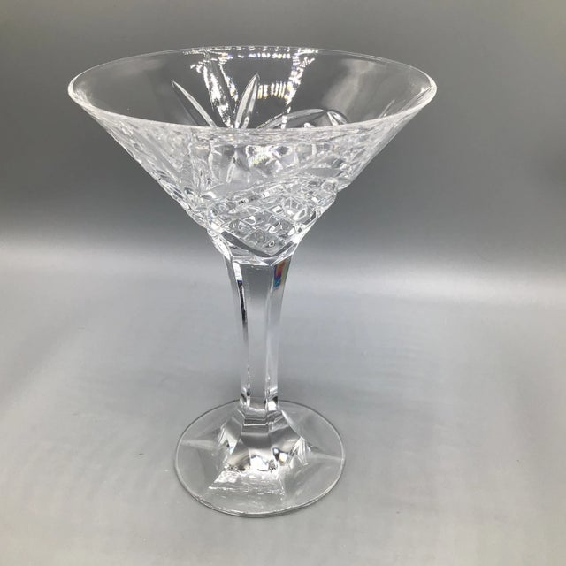 Traditional Dublin Cut Crystal Martini Glass by Godinger - 1 For Sale - Image 3 of 12
