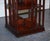 Revival Inlaid Revolving Bookcase End Table with Brown Aged Leather Top For Sale - Image 14 of 18
