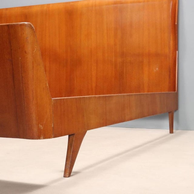 Vintage Mahogany Bed, Italy, 1960s For Sale - Image 8 of 10