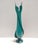 Mid-Century Modern Vintage Teal Encased and Hand-Blown Murano Glass Flower Vase, Italy, 1960s For Sale - Image 3 of 12