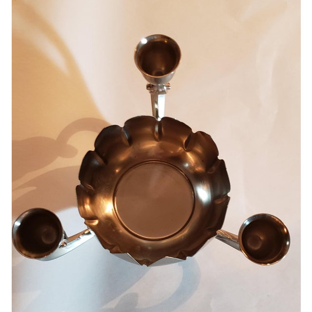 Vintage Leonard Silver Plate Lotus Flower Bowl & Candle Holder Chairish