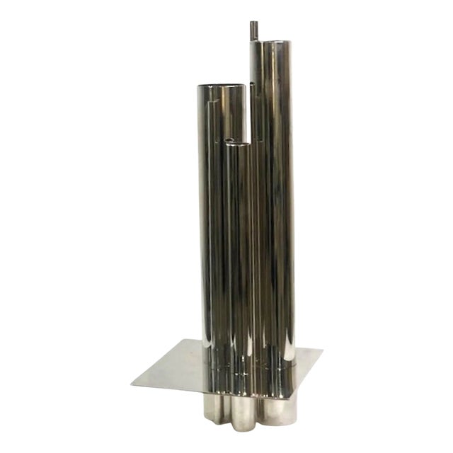 "Orgues” Silver Vase by Jacques Sitoleux for Christolfe, 1969 For Sale