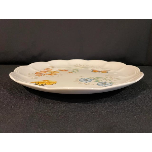 Ceramic Pair of Vintage Lenox Dinner Plates in Butterfly Meadow Series Featuring the Artwork of Laurie Le Luyer For Sale - Image 7 of 12