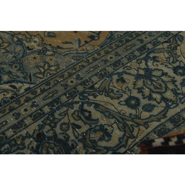 1970s Vintage Persian Handknotted Wool Orange Oversize Area Rug For Sale - Image 4 of 11