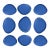 (11) Cerulean Blue Dinner Plates Wabi Sabi by Mud Studio (South Africa) For Sale