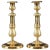 Gold Ormolu Candlesticks with Palmettes and Flowers, Set of 2 For Sale - Image 8 of 8