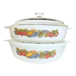 Summer Fruit Casserole Dishes- Set of Three