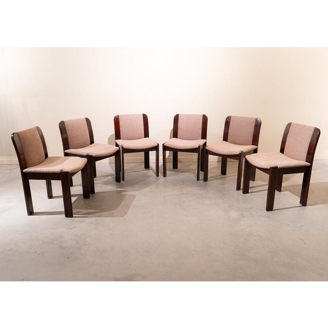 A set of Italian mid-century chairs from the 1960s, reminiscent of designs by Joe Colombo (model 300). The chair is...