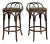 Vintage Velvet Leopard Print Bentwood Bar Stools, a Pair For Sale