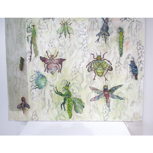 Mid 20th Century Mid Century Painting " Life of Bugs " by Rita Wasserman For Sale - Image 5 of 16