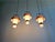 Scandinavian Pendant Lights in White Opaline and Copper Metal, 1960s, Set of 3 For Sale - Image 4 of 18