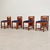 Blue Velvet Chairs Mod. Coonley by Frank Lloyd Wright for Cassina, 1989, Set of 4 For Sale - Image 15 of 18