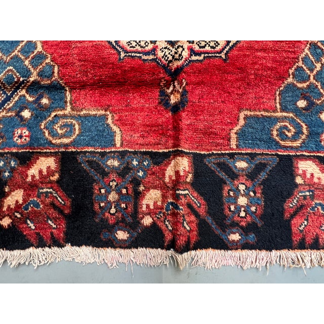 Hand Knotte Persian Karadagh Double Medallion Village Rug - 9'8" X 4'4" For Sale - Image 13 of 14