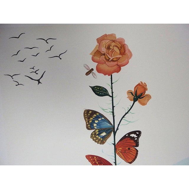 Salvador Dali, Flordali II: La rose papillon, Lithograph For Sale - Image 5 of 9