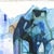 Contemporary Wild Blue 2 - Original Blue Abstract Architectural Acrylic Painting on Canvas For Sale - Image 3 of 7