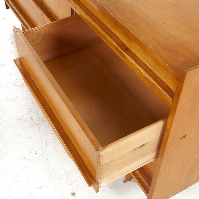 Wood Crawford Furniture Mid Century Maple Lowboy Dresser For Sale - Image 7 of 11