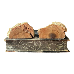 Pair of Asian Stone Geode Bookends