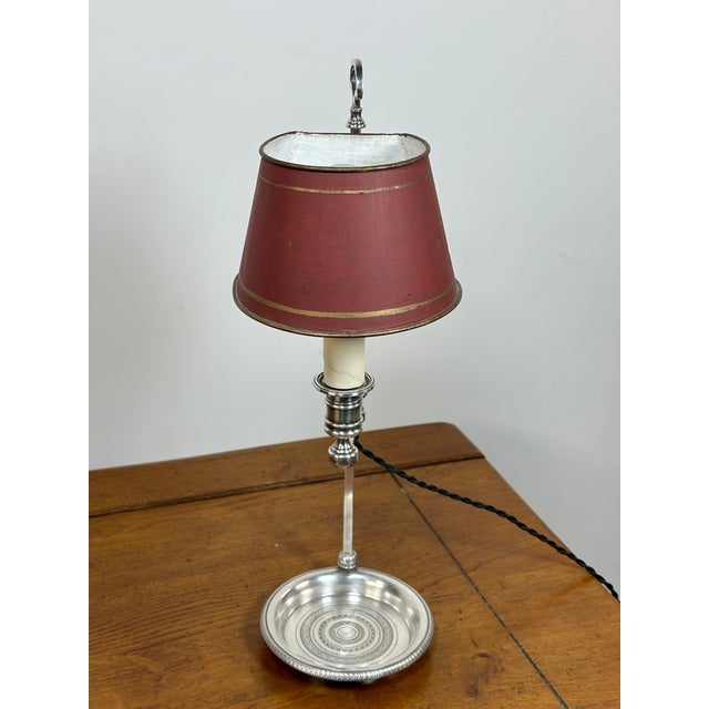 19th Century Quinquet Lamp in Silvered Metal, 1890s For Sale - Image 14 of 14