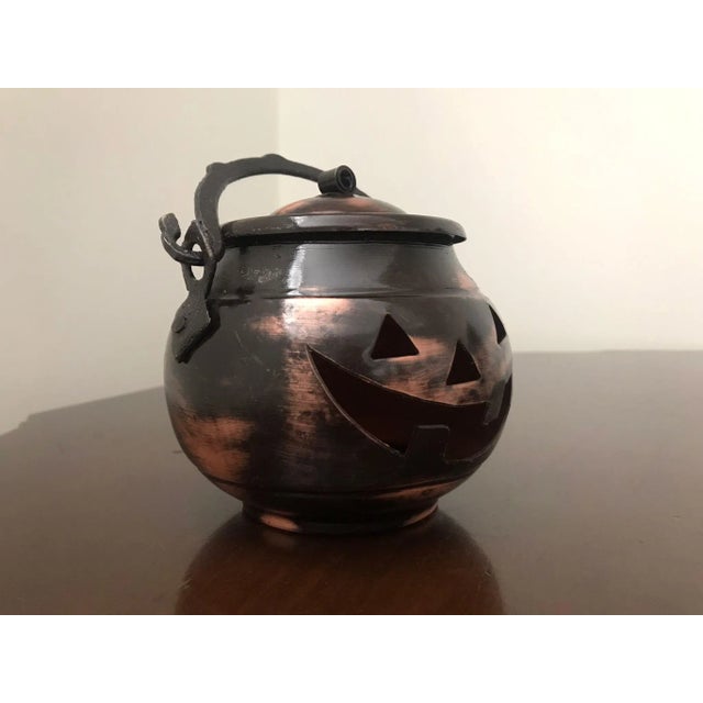 1970s Vintage Decorative Turkish Copper Candle Holder For Sale - Image 5 of 11