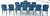French Mid 20th Century Dessin Fournir Companies Set of 12 French Moderne Blue Velvet Upholstered Dining Chairs For Sale - Image 3 of 15