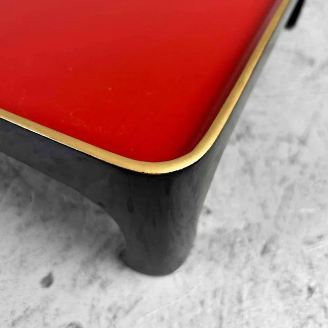 Taishō Period Urushi Lacquer Serving Tables, Japan, 1920s, Set of 7 For Sale - Image 6 of 12