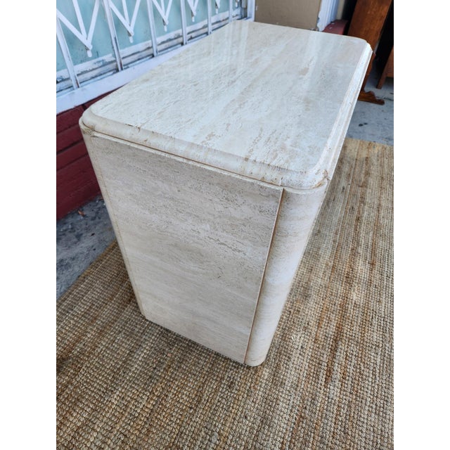 Vintage Travertine Stone Base Table For Sale - Image 9 of 11