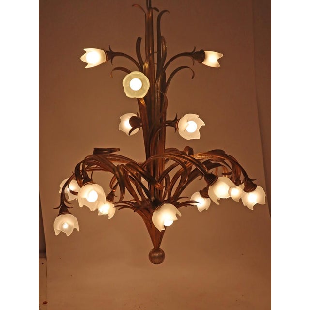 Large Hollywood Regency Florentine Chandelier from Banci Firenze, 1980s For Sale - Image 12 of 18