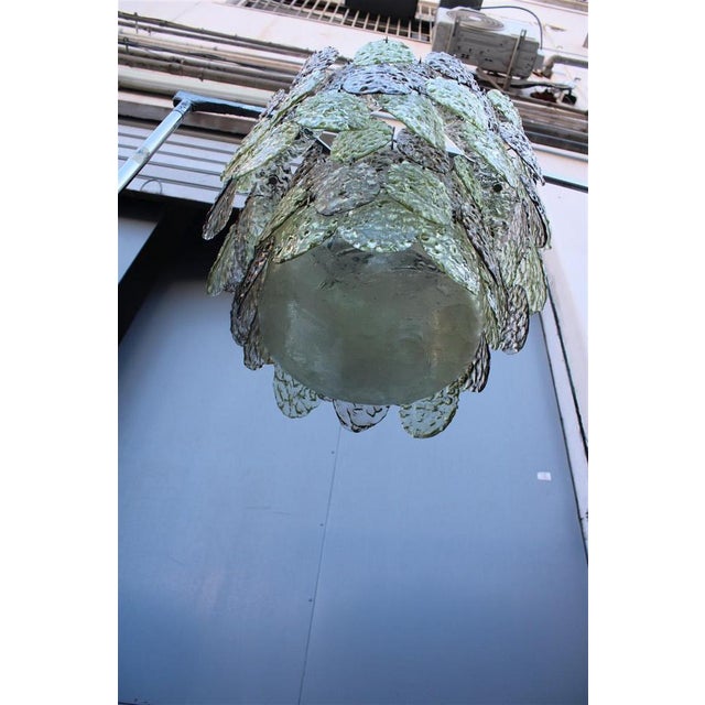 TORCELLO Murano Glass Chandelier by Gino Vistosi, 1960, in Very Good conditions. Designed 1960 to 1969 This piece has an...