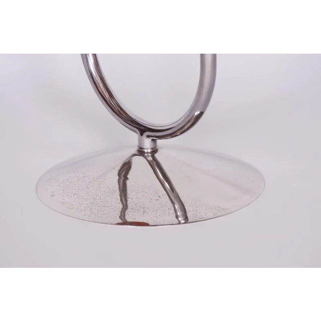 Red Bauhaus Chrome Flower Stand by Robert Slezak, 1930s For Sale - Image 8 of 9